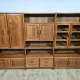 Multifunctional, modular shelving unit/wall system, teak, Denmark, 60s/70s