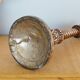 Handmade copper candle holder in hammered metal, vintage
