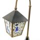 Folk table lamp, bakelite, brass, stone, USSR, 1950s