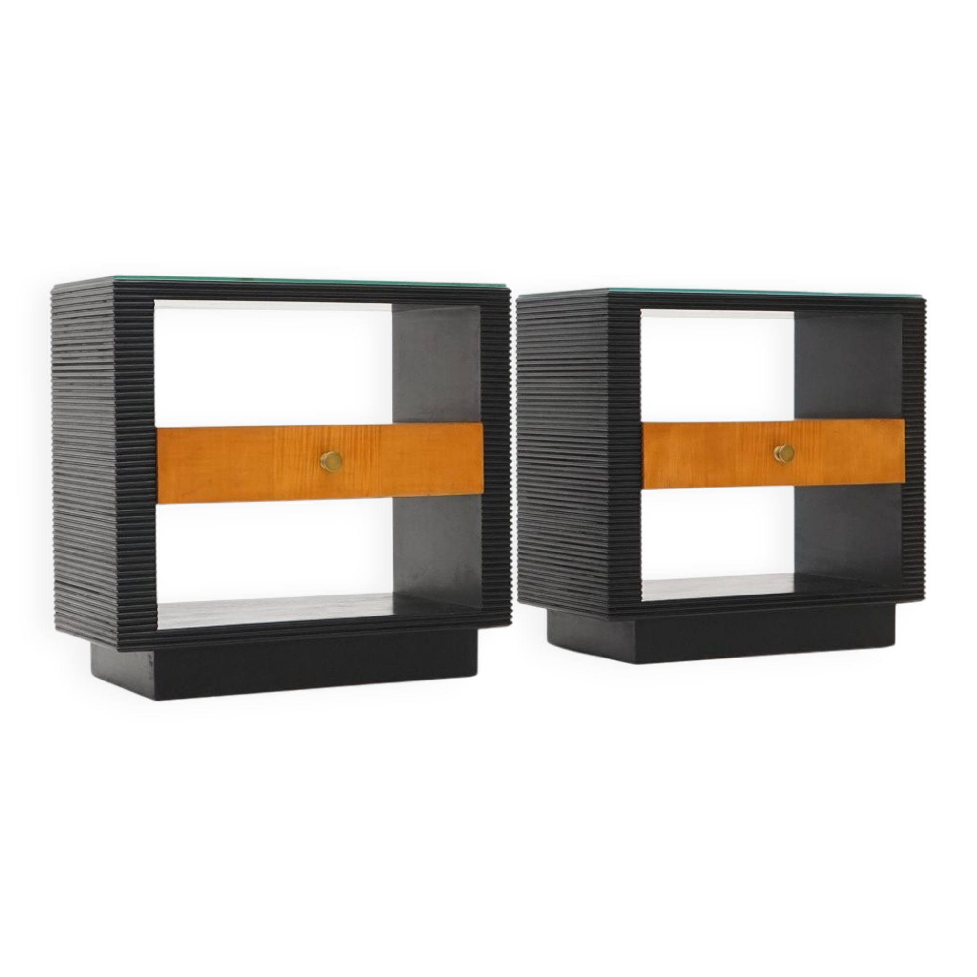 Art Deco bedside tables, 1930s, set of 2