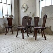 Solid oak chairs Savoyard cap popular art