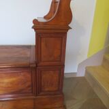 Antique trunk bench - Louis Philippe style - trunk seat - solid wood