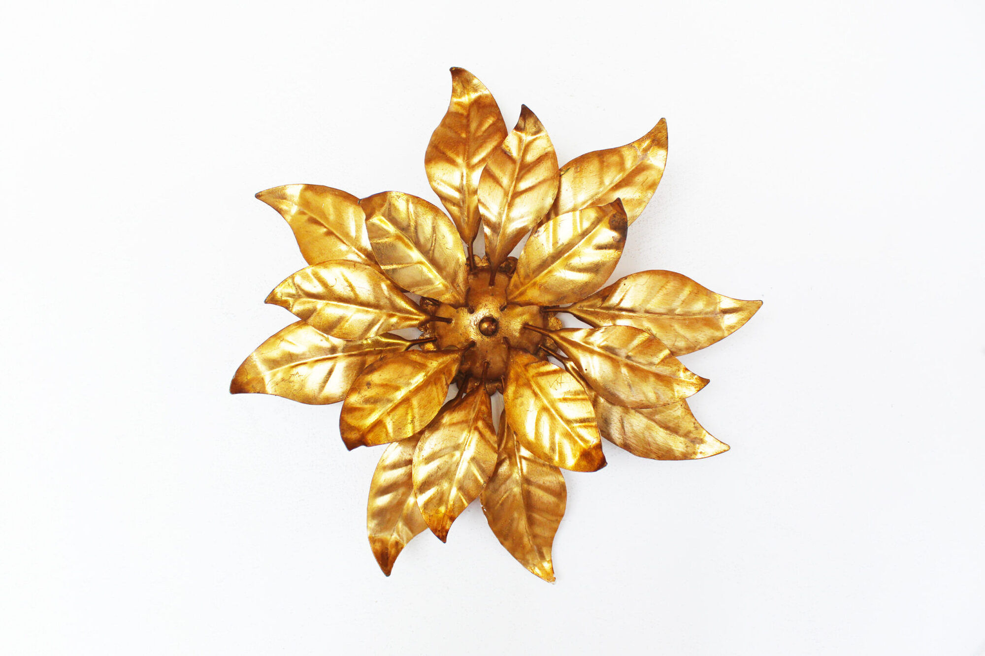 Pair of gilt wall lights by Hans Kögl, Italy 1960's