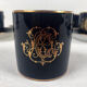 Together, Limoges, Jean Pouyat cups and sub-cups blue oven background