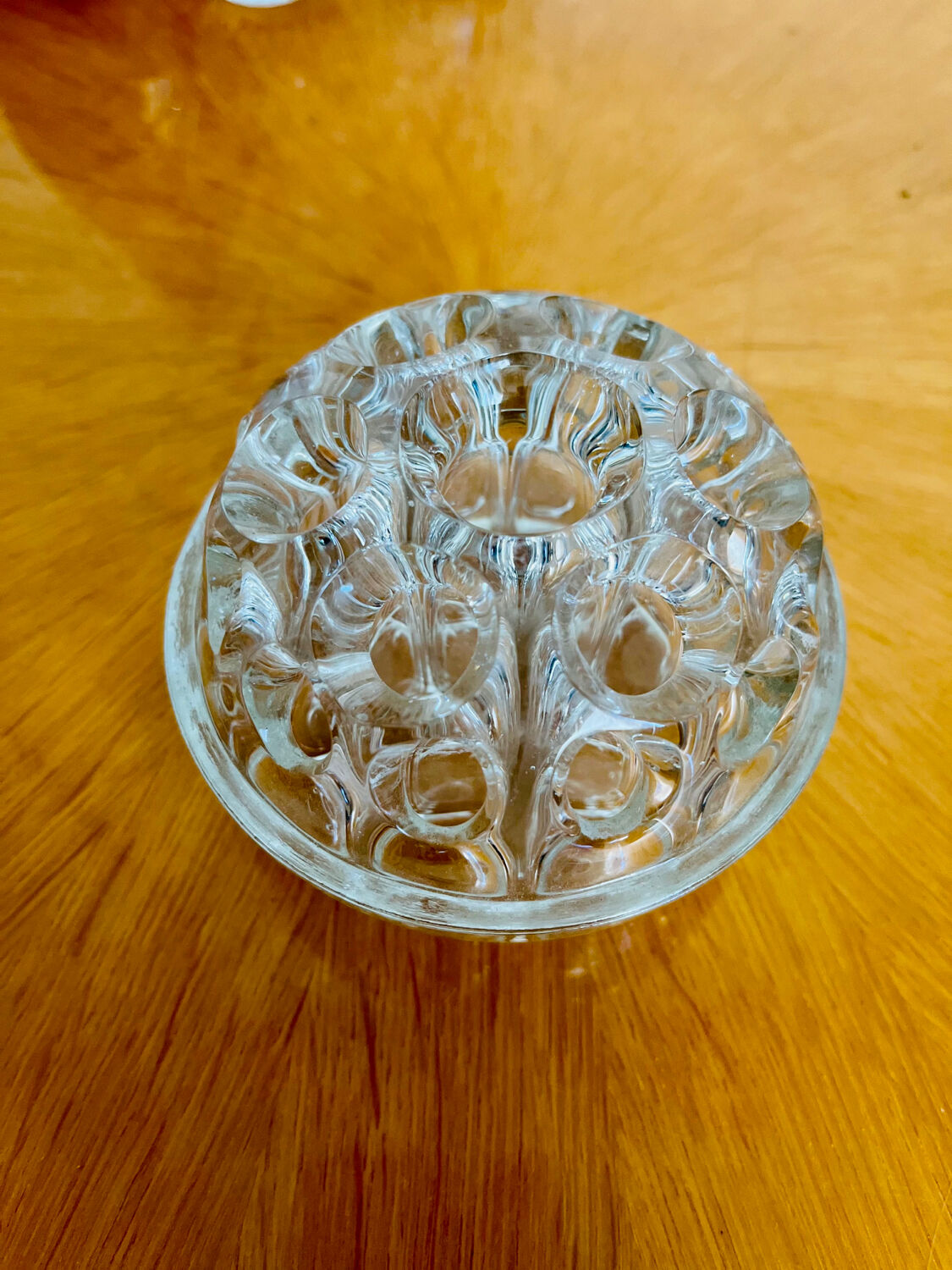 Antique glass flower pick