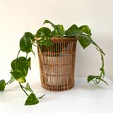 Rattan basket wicker from the 60s