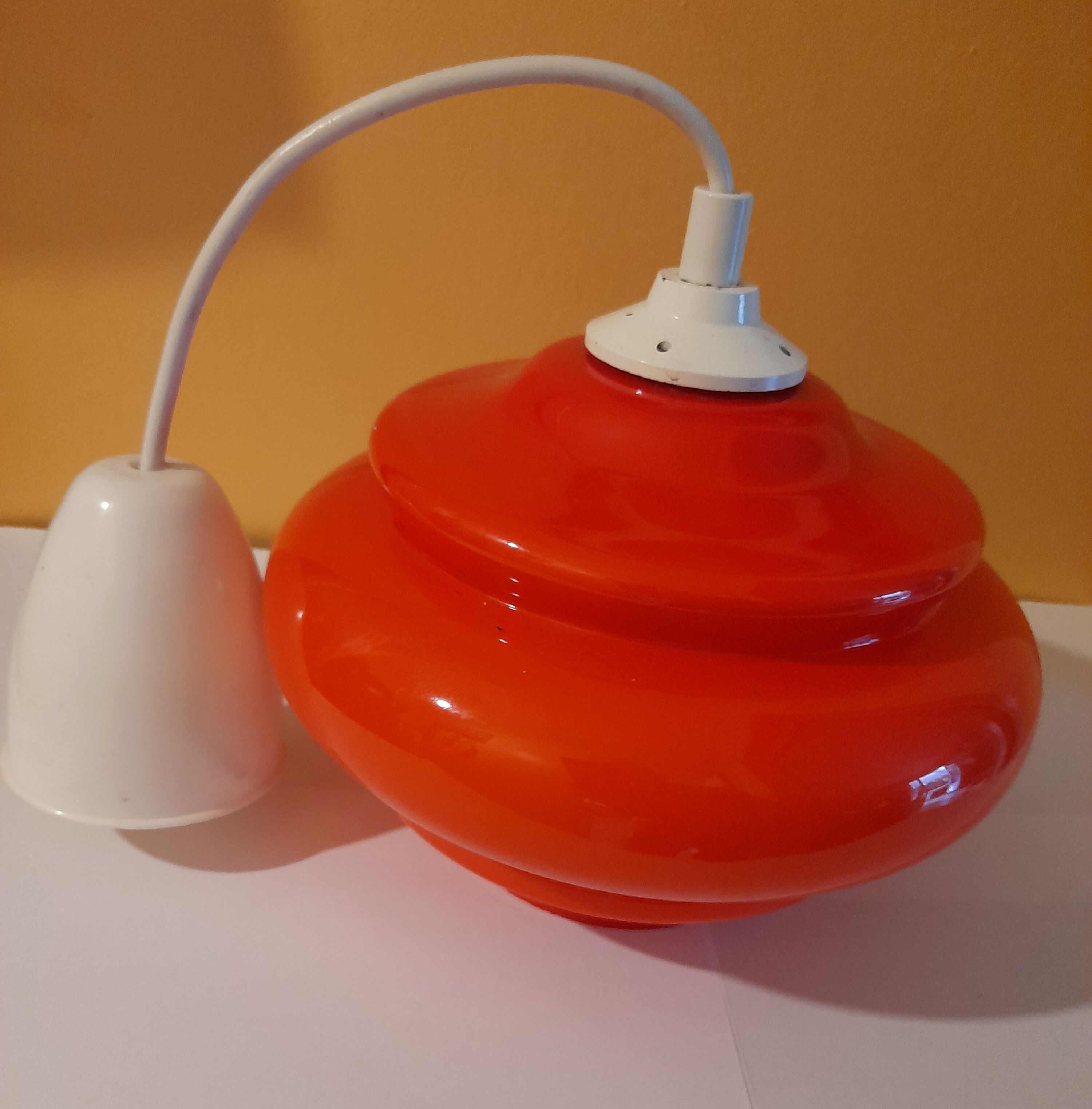 Vintage opaline glass lamp