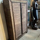 Two-door bamboo wardrobe