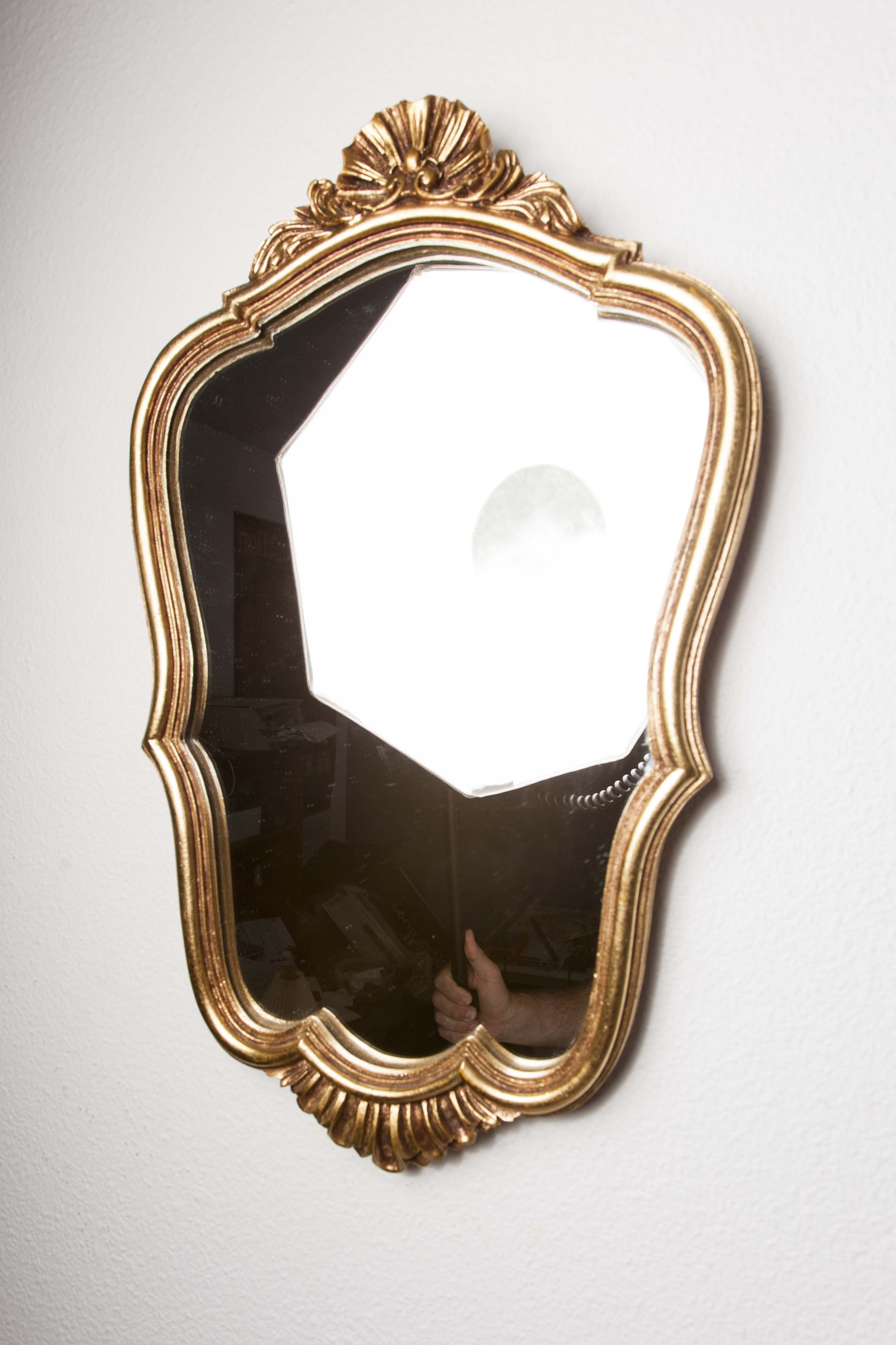 Golden mirror style Louis XV 30x46cm