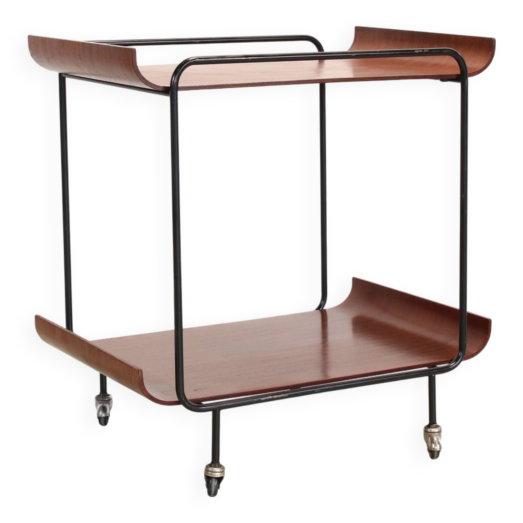 Plywood tea trolley by Franco Campo and Carlo Graffi for Stilcasa