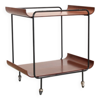 Plywood tea trolley by Franco Campo and Carlo Graffi for Stilcasa