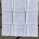 11 square towels GC damask flower openwork