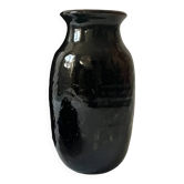 Grand vase ovoïde vers 1950 en céramique émaillée tenmoku
