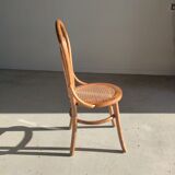 Chaise cannée en bois naturel