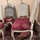 Set of four Louis XV chairs in lacquered wood