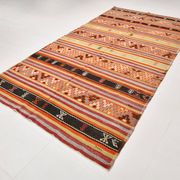 6x12 Soft Orange & Red Turkish Kilim Rug, 180x340Cm