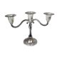 Silver-plated three-arm candelabra by I.P. ON ZINC, England, 1960s.