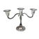 Silver-plated three-arm candelabra by I.P. ON ZINC, England, 1960s.