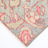 3x6 red and beige wool turkish rug 198x112cm