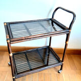 Rattan and smoked glass rolling service