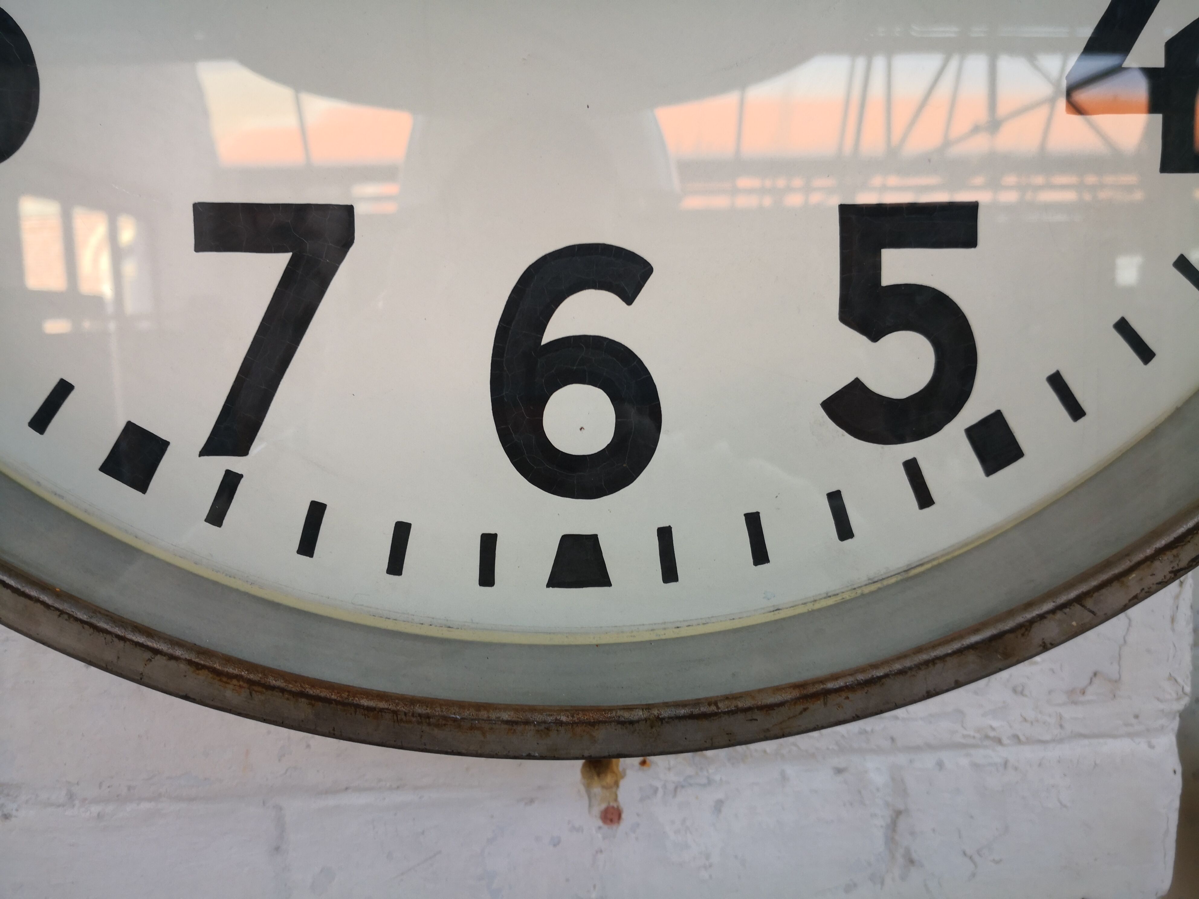 Czech station clock, pragueron, industrial style, 1960s