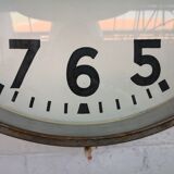 Czech station clock, pragueron, industrial style, 1960s