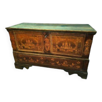 inlaid wedding chest late 18th century italy