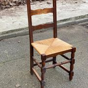 Chaise de salle à manger bois massif paillée