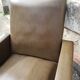 Vintage Scandinavian olive green armchairs