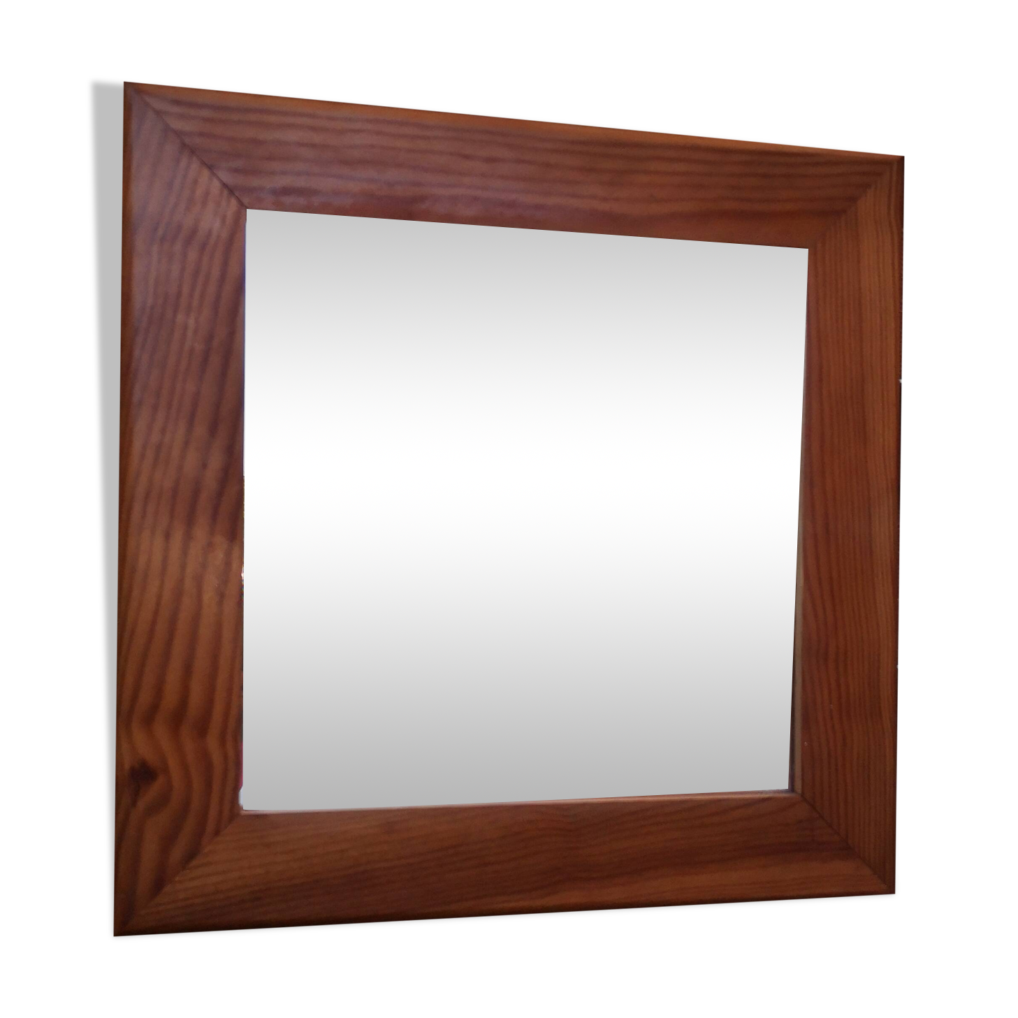 Large Vintage Solid Pine Mirror - Regain Style - 1980