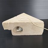 Vintage stone pyramid lamp 1970