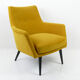 Vintage mid century yellow lounge armchair from '60s