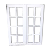 Fenêtre chêne H96,8xL80,5cm ancienne petits carreaux