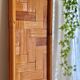 Italian mirror in woven rattan and sewn bamboo, 1970s