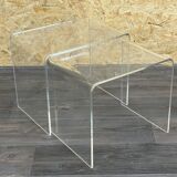 60s 70s side tables nesting tables acrylic plastic space age design