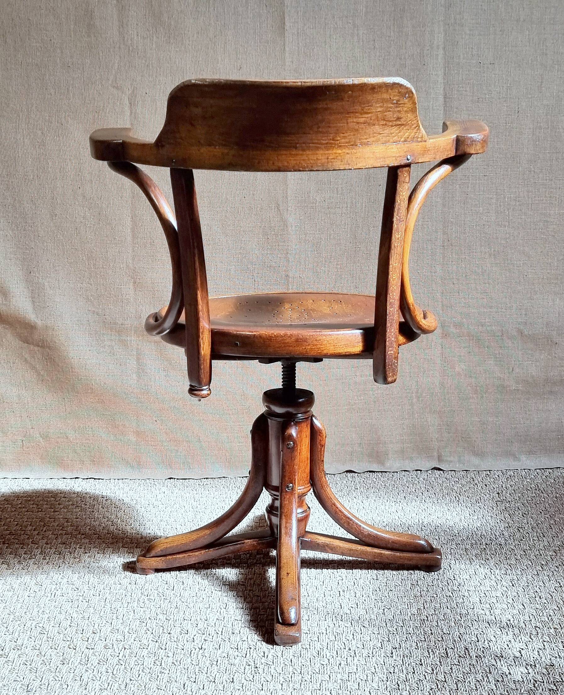 J&J KOHN swivel office chair, early 20th century