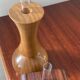 Duo of Scandinavian soliflores in wood and glass