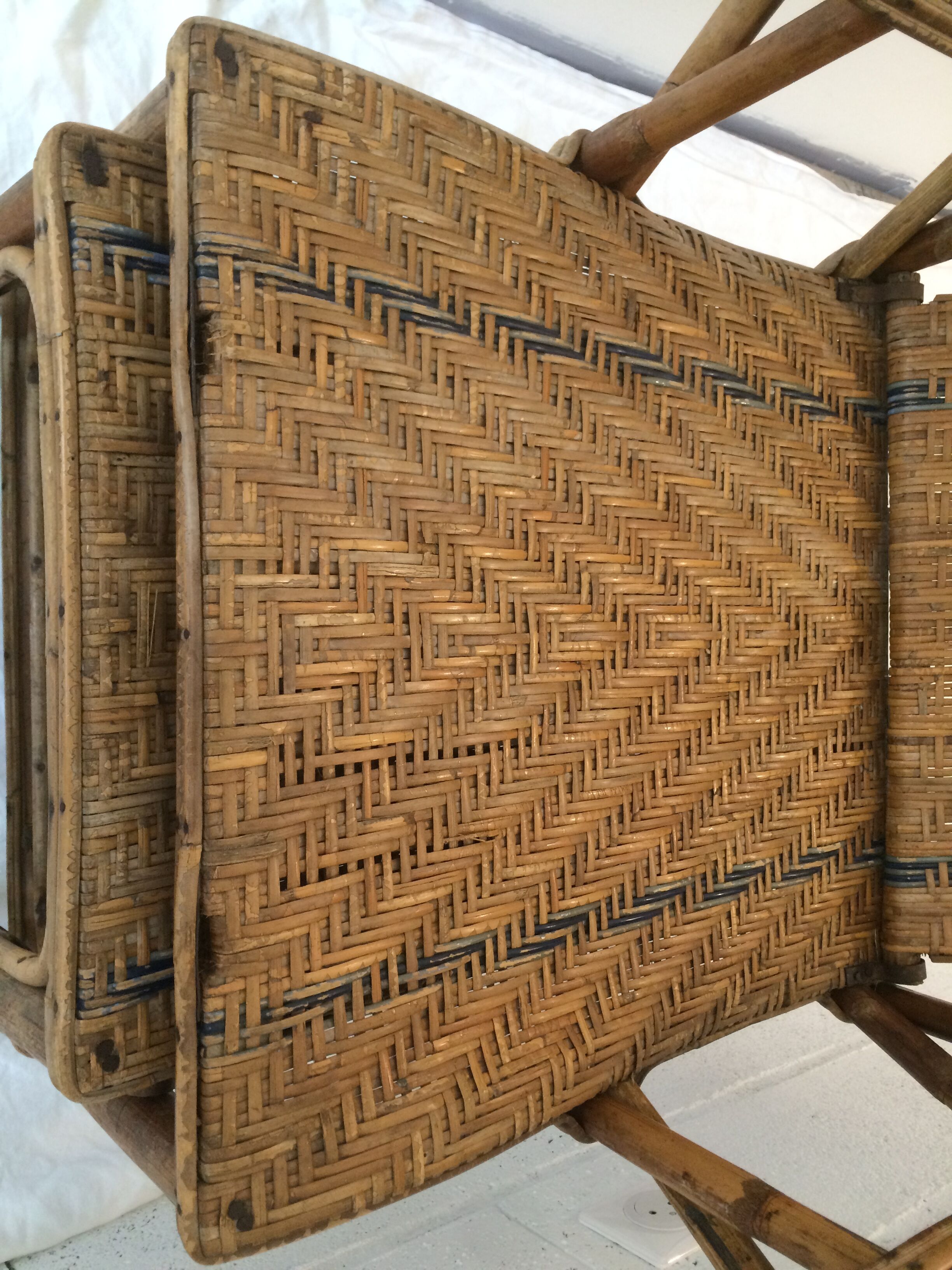 very old rattan Lounger
