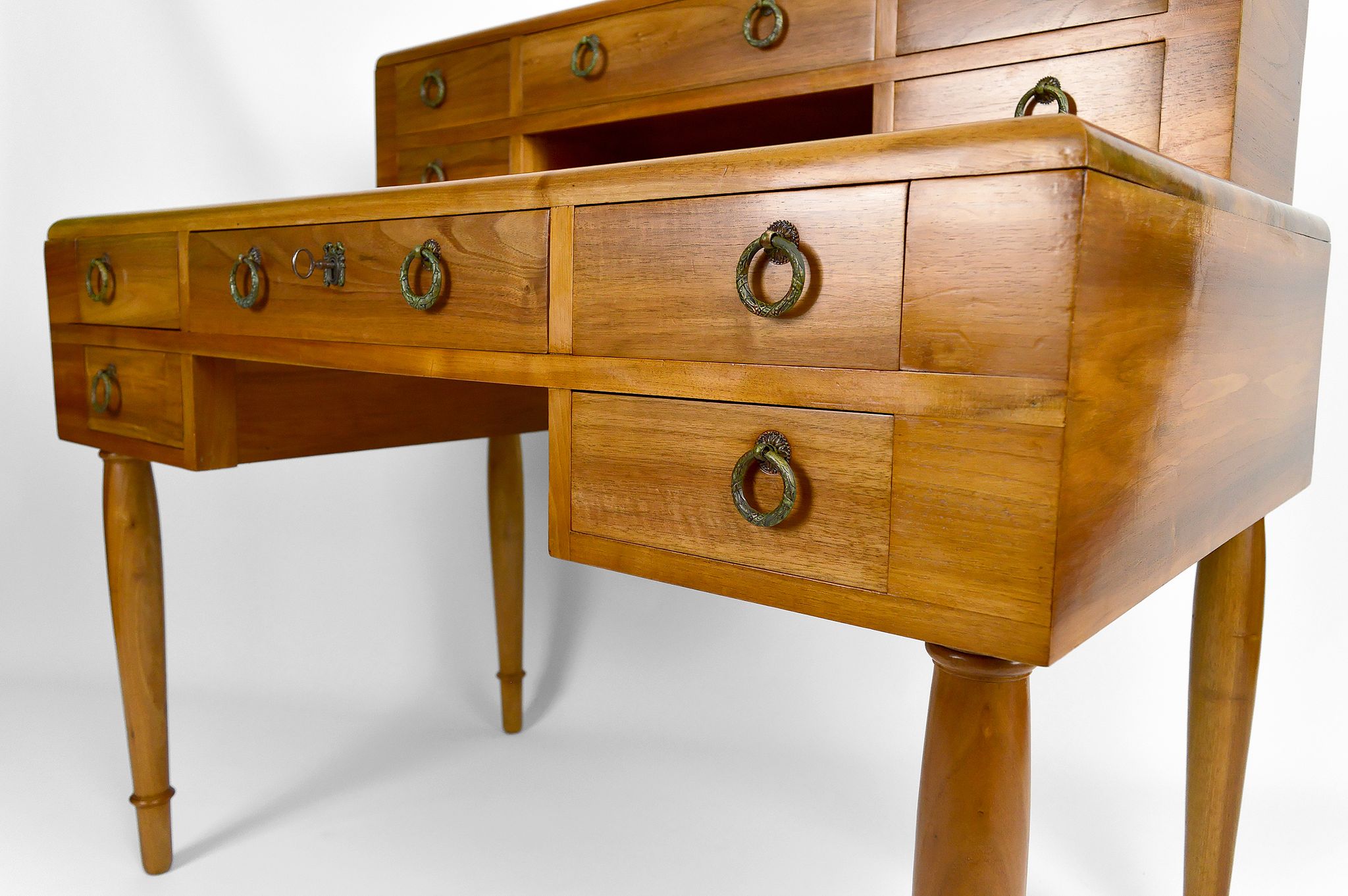 Art Deco walnut desk, France, circa 1940