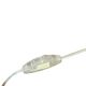 Glass and opaline table lamp with stainless steel base