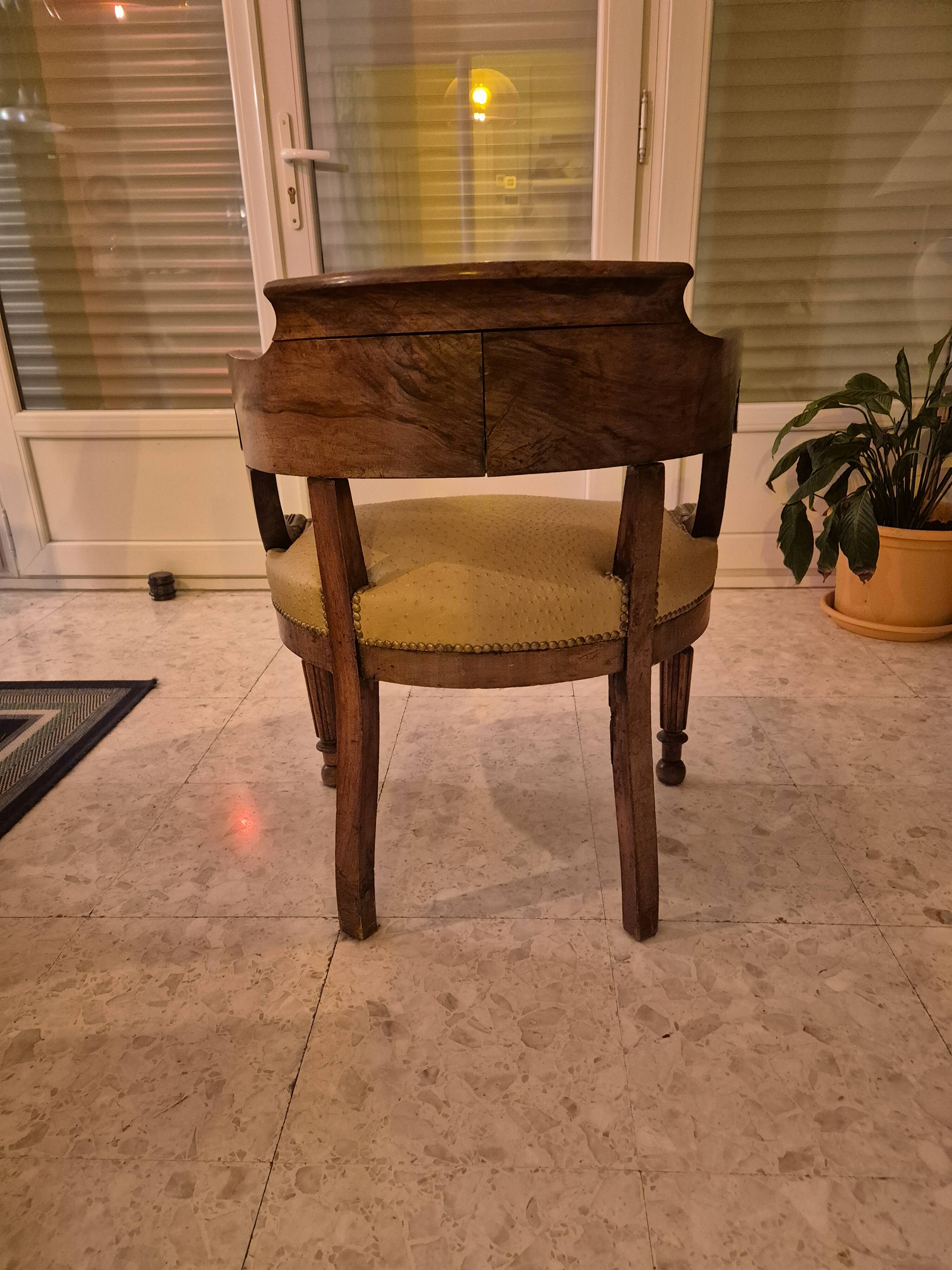 Fauteuil à gondole style Empire-Restauration