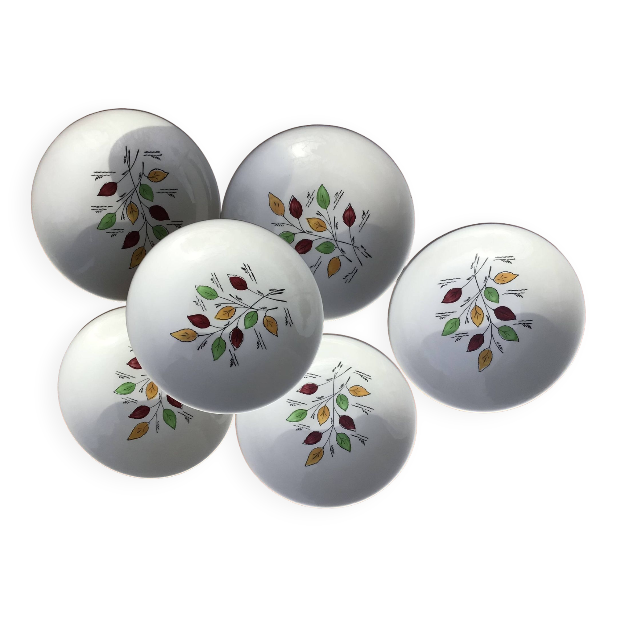 6 Gien soup plates, Gentilly model