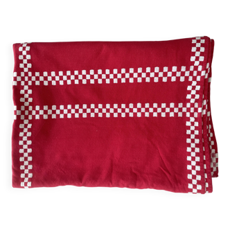 Nappe basque damiers rouge