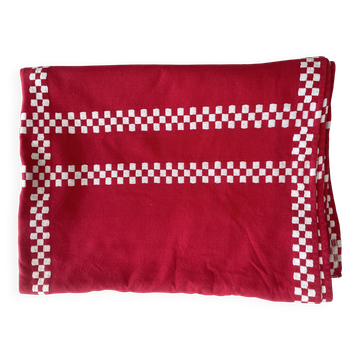 Nappe basque damiers rouge