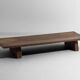 Rustic wabi sabi brutalist coffee table from solid wood, 1900s France