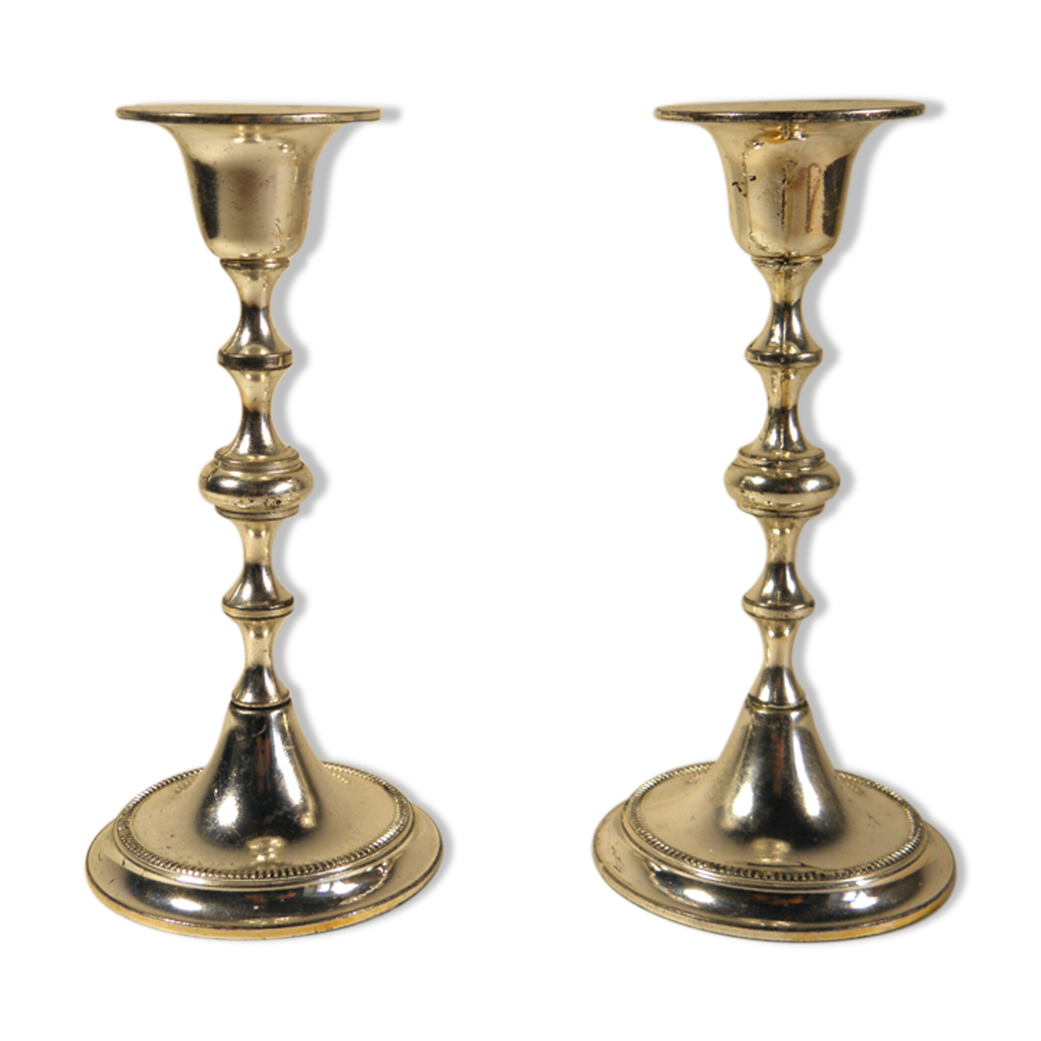Pair of silver candle holders