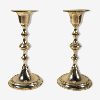 Pair of silver candle holders