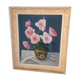 Still life painting with flowers years 30/40