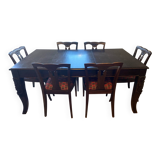 Dining table and 6 Art Deco chairs