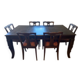 Dining table and 6 Art Deco chairs
